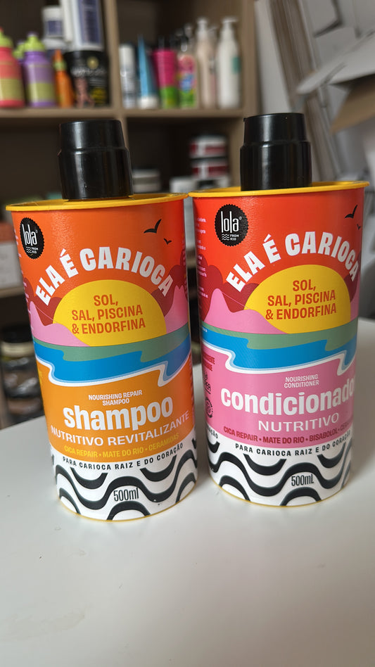 Kit shampoo + condicionador “Ela é carioca”