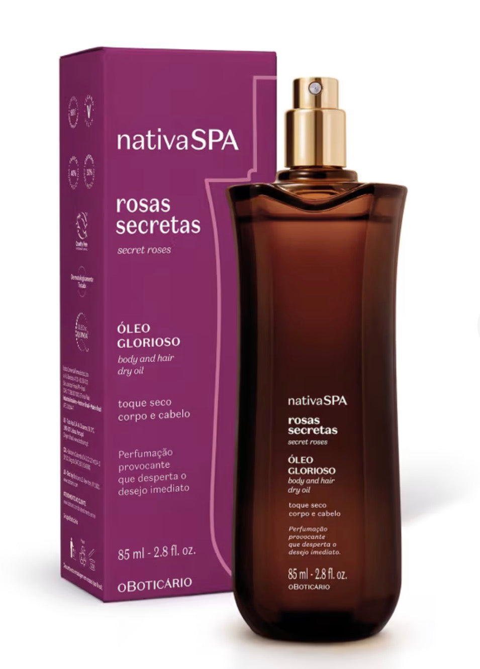 Óleo glorioso 2 em 1 Rosas Secretas