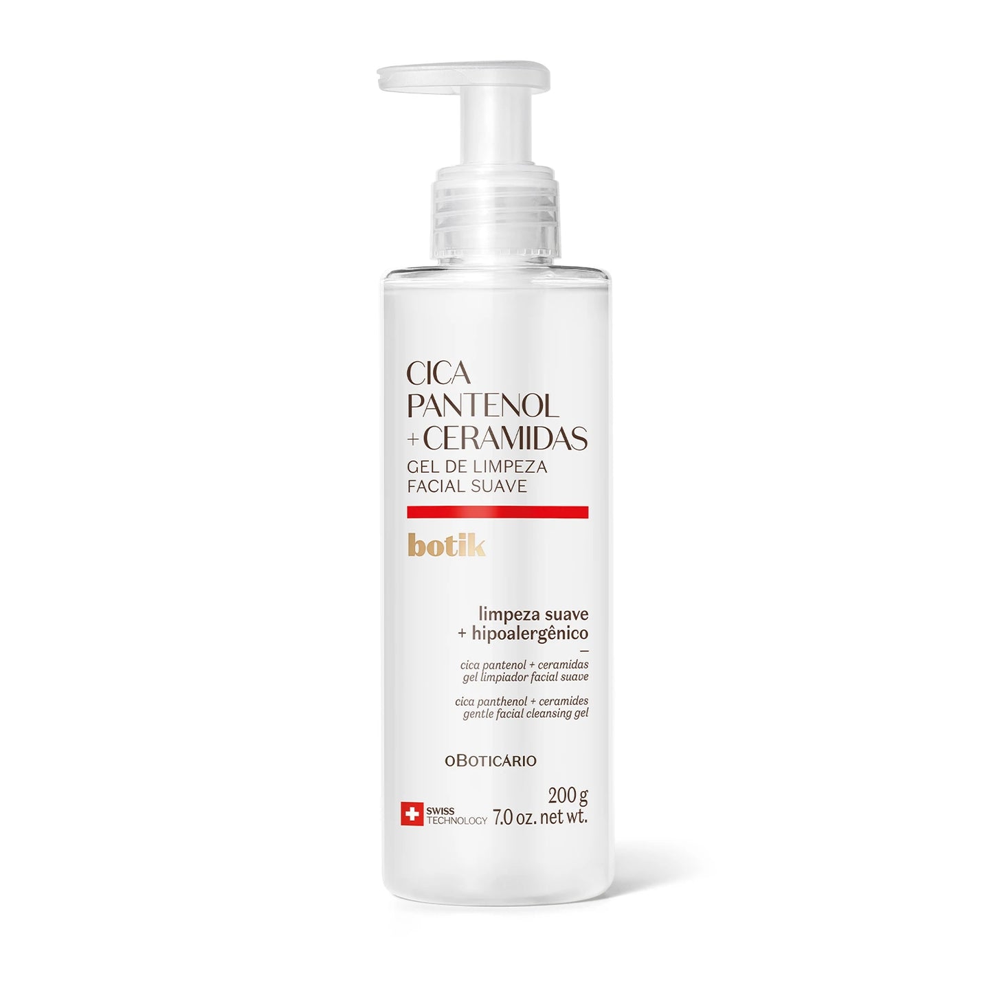 Cica Pantenol + Ceramidas - Gel de Limpeza Facial Suave
