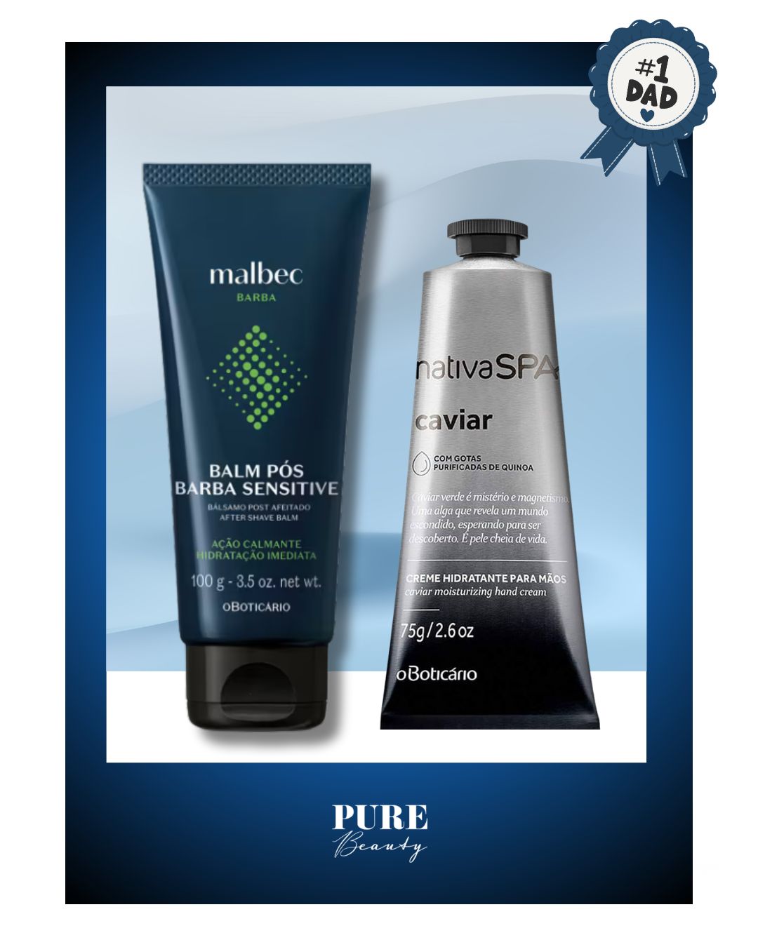 Kit Malbec Balm Pós Barba Sensitive + Nativa Spa Gotas de Quinoa - O Boticário