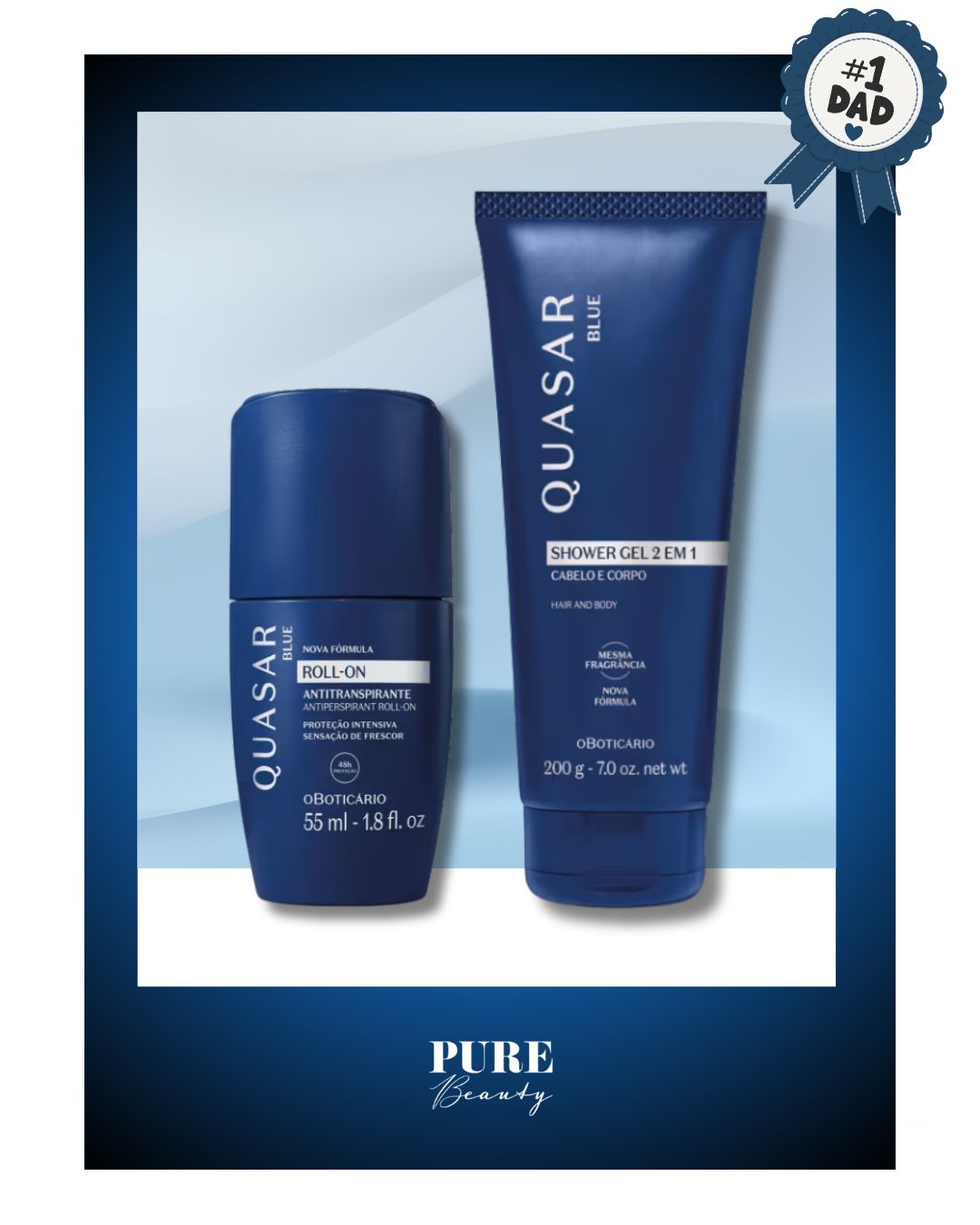 Kit Quasar Roll On e Shower Gel - O Boticário