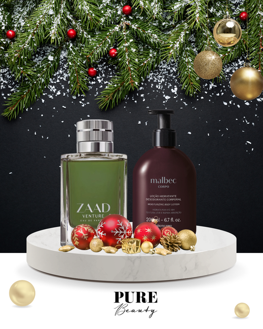 Kit Presente Zaad Venture e Malbec Loção Hidratante