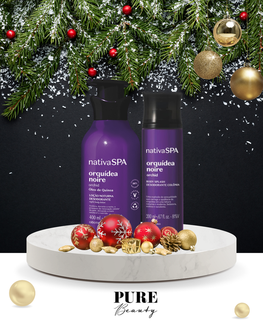 Kit Presente Loção Corporal e Body Splash Orquídea Noire