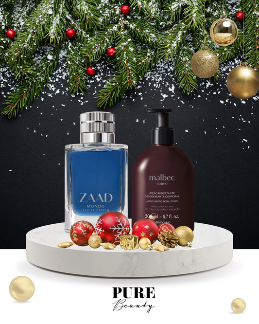 Kit presente Zaad Mondo e Malbec Loção Hidratante
