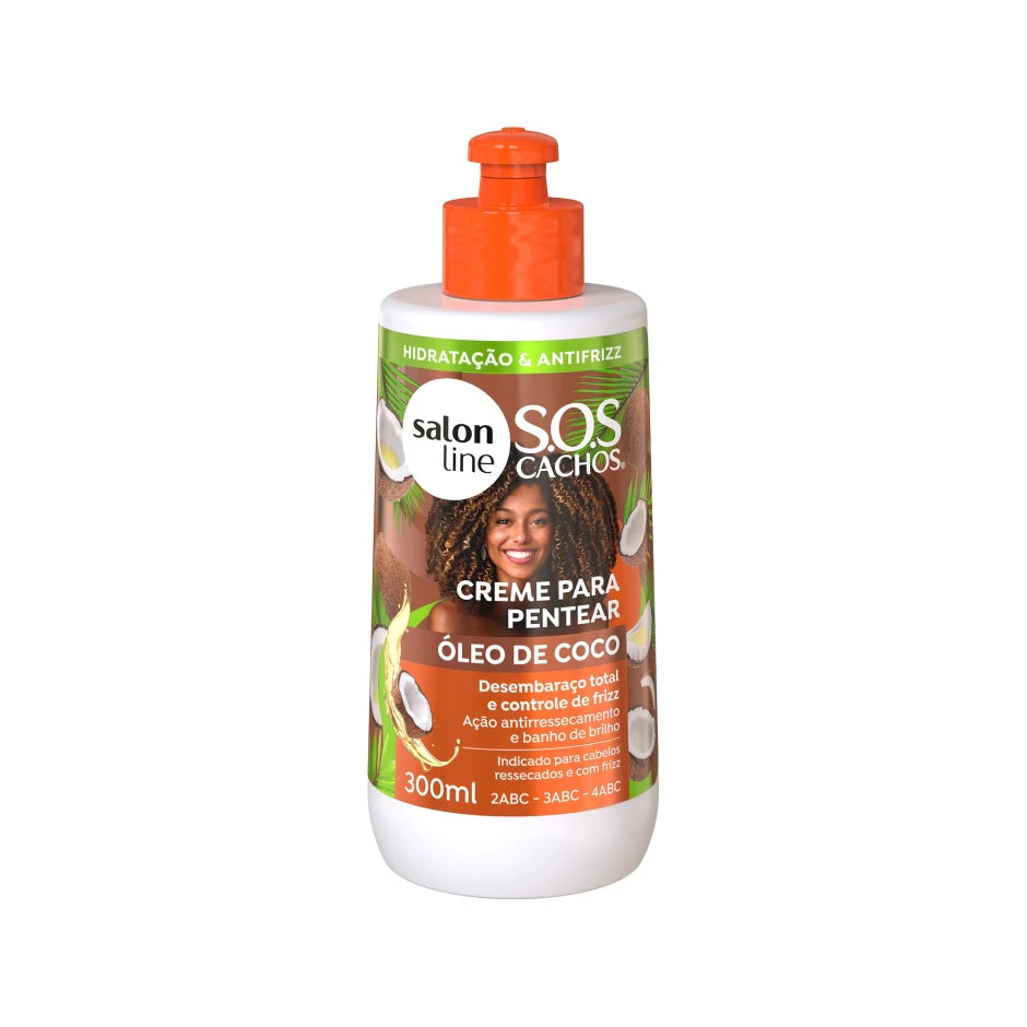 SOS CACHOS - Creme de Pentear: Óleo de Coco