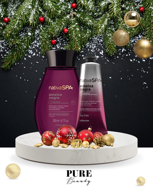 Kit Presente Óleo Corporal e Creme de Mãos Ameixa Negra