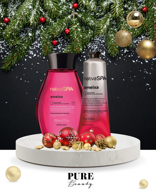 Kit Presente Óleo Corporal e Creme de Mãos Ameixa