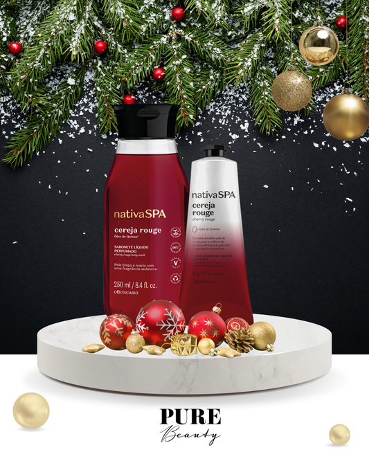 Kit Presente Sabonete Líquido e Creme de Mãos Cereja Rouge