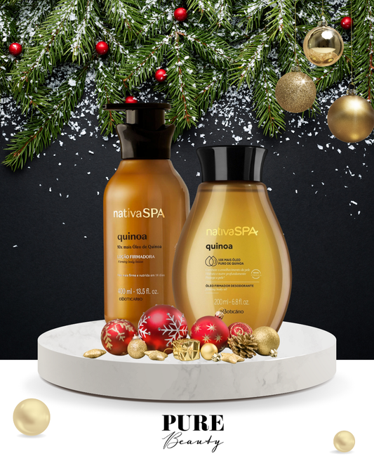 Coffret Presente Loção e Óleo Corporal Quinoa