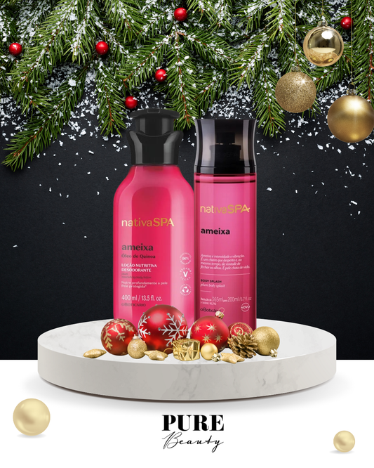 Kit Presente Loção Corporal e Body Splash Ameixa
