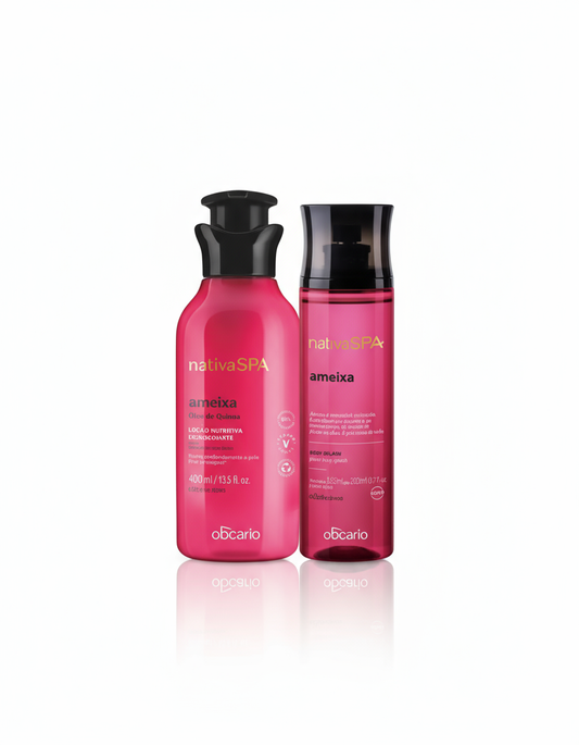 Kit Presente Loção Corporal e Body Splash Ameixa