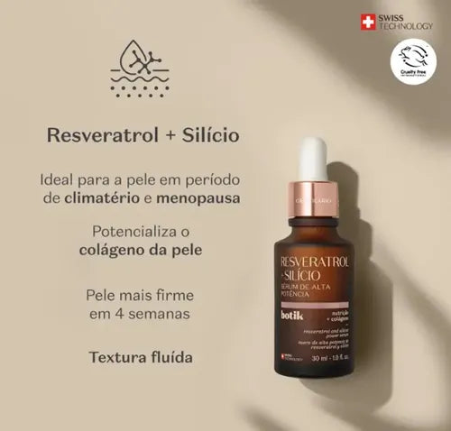 Sérum de Alta Potência Botik Resveratrol E Silício