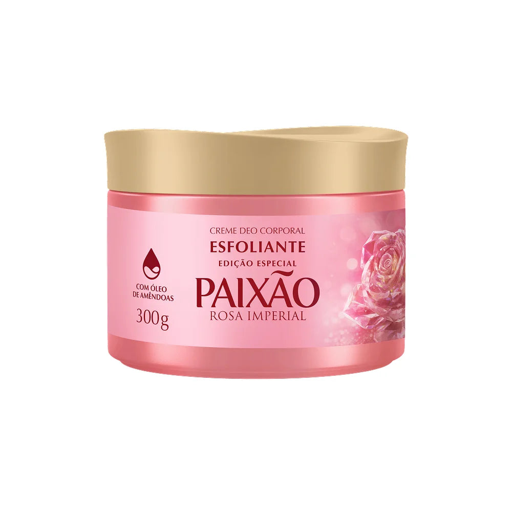 Loção Esfoliante Paixão Edição Especial Rosa Imperial Ação Desodorante 300g
