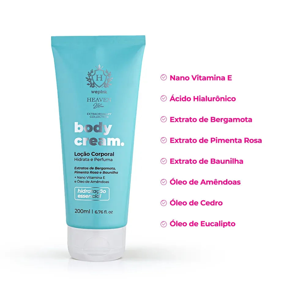 Body Cream Heaven Blue Desodorante Hidratante 200ml