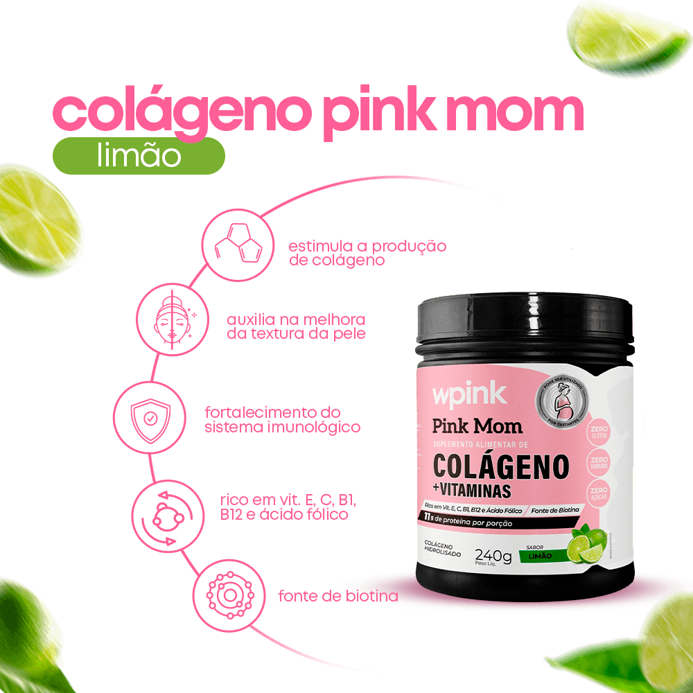 Colágeno Pink Mom de Limão - 240g