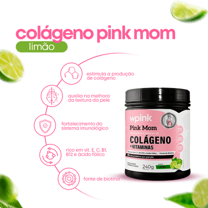 Colágeno Pink Mom de Limão - 240g