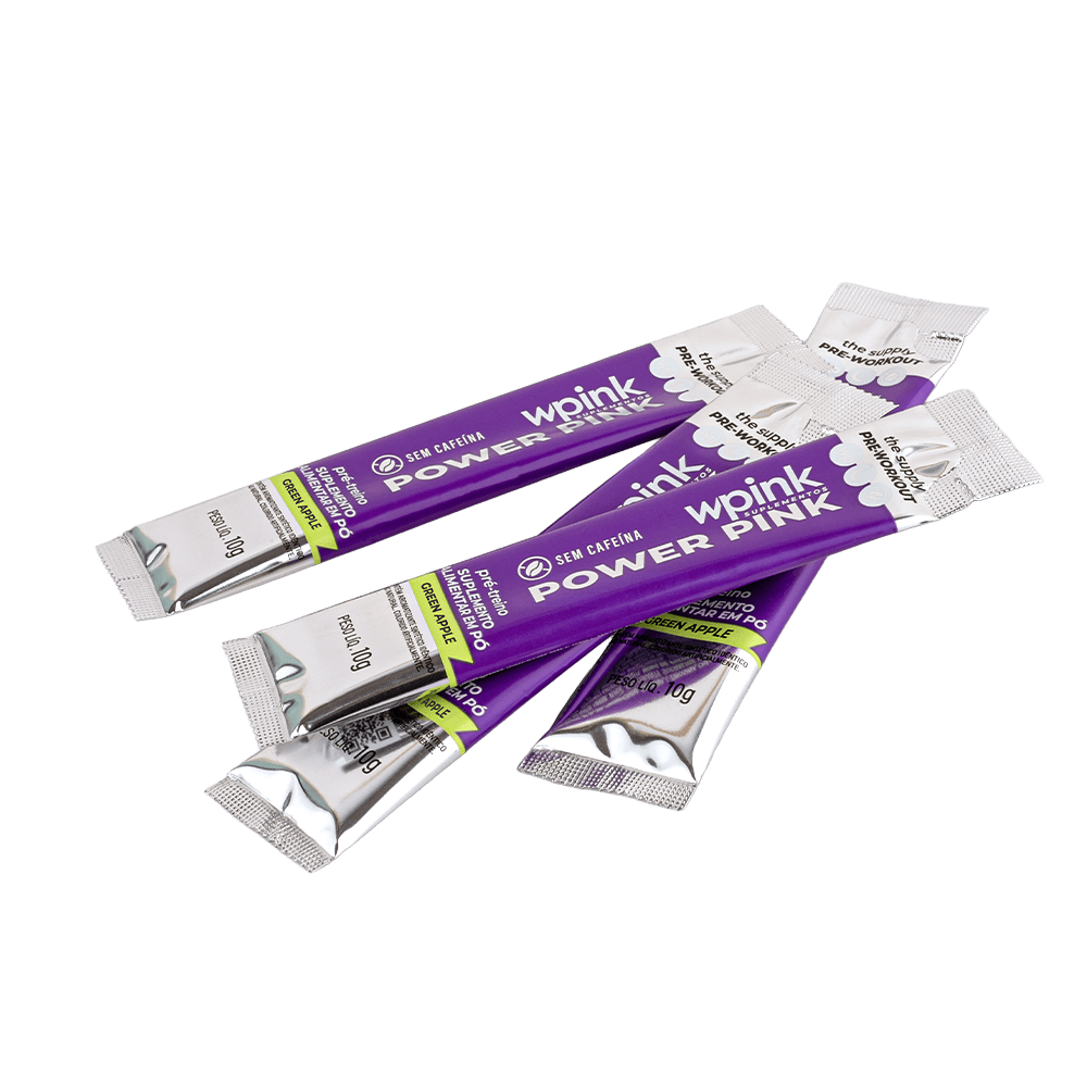 Power Pink sem Cafeína de Maçã Verde - Pré-treino - 300g