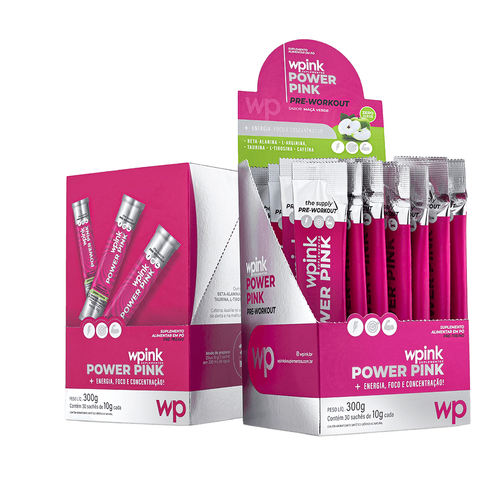 Power Pink de Maçã Verde - Pré-treino – 300g