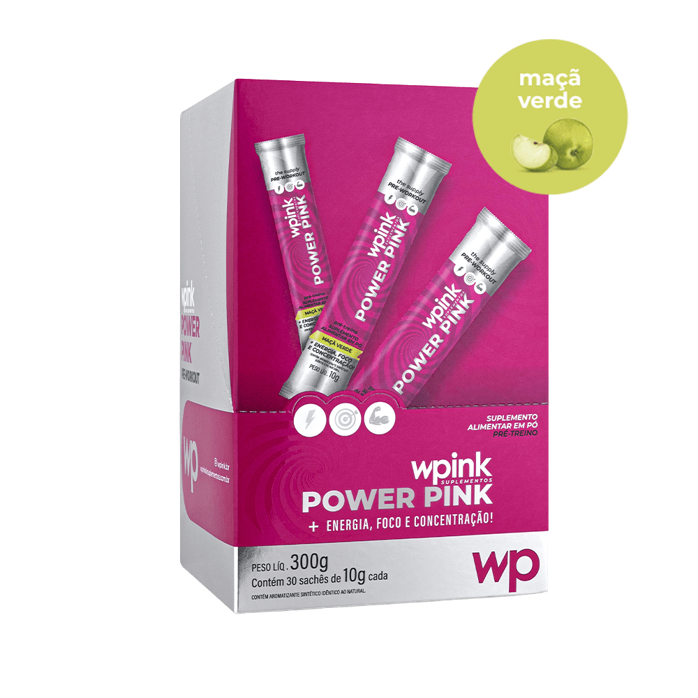 Power Pink de Maçã Verde - Pré-treino – 300g