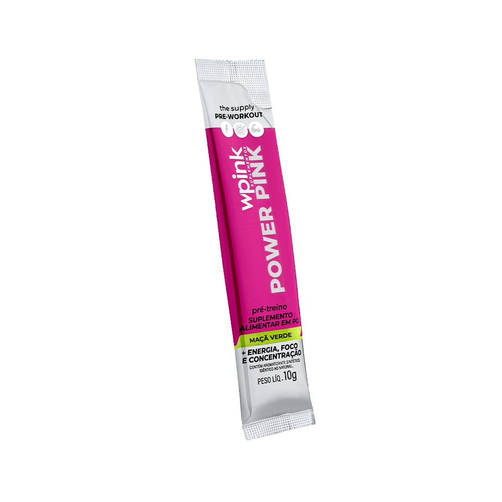 Power Pink de Maçã Verde - Pré-treino – 300g