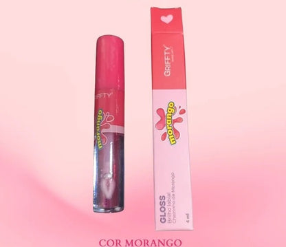 Gloss Brilho Labial - Morango - Grifftty