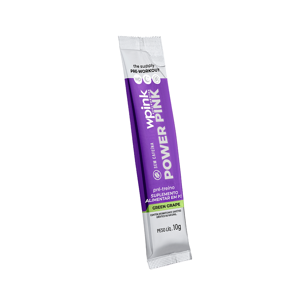 Power Pink sem Cafeína de Uva Verde - Pré-treino - 300g
