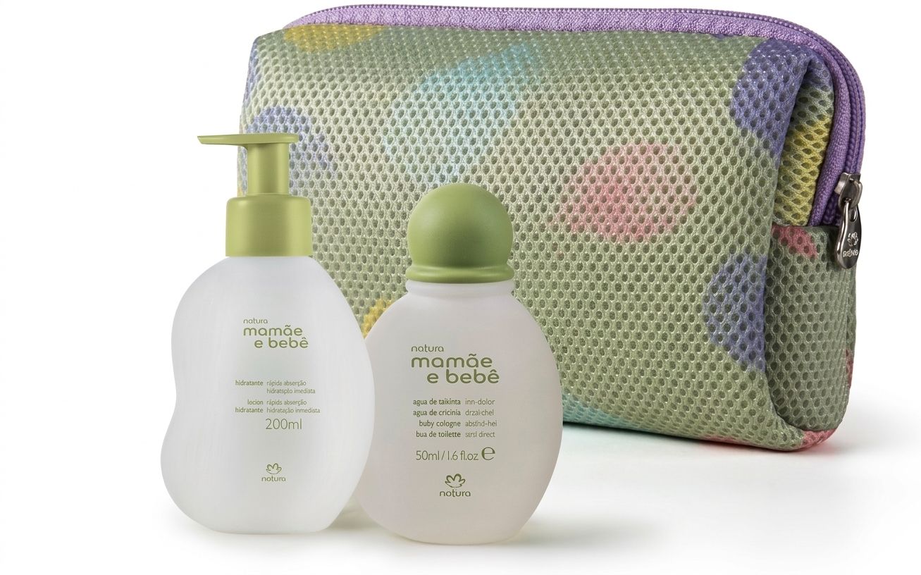 kit viagem  Mamãe e Bebê com nécessaire -  Natura
