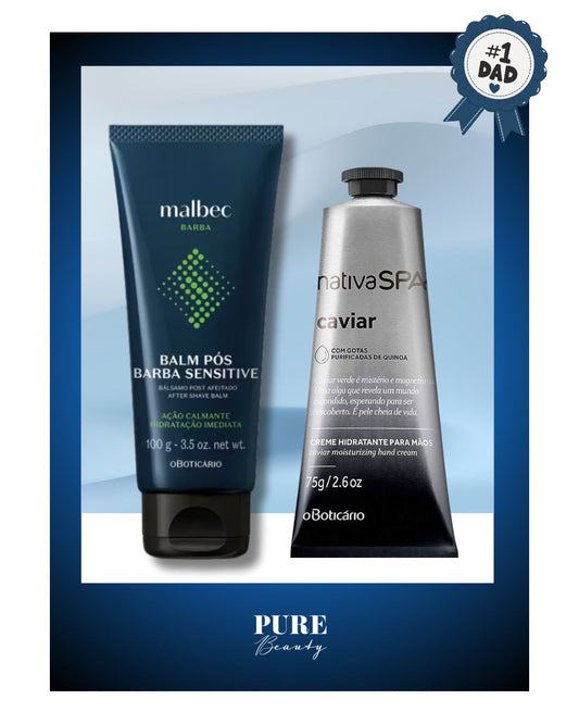 Kit Malbec Balm Pós Barba Sensitive  +  Nativa Spa Gotas de Quinoa  - O Boticário