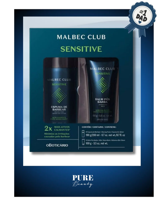 Kit Malbec Sensitive Club Cuidados para Barba - O Boticário