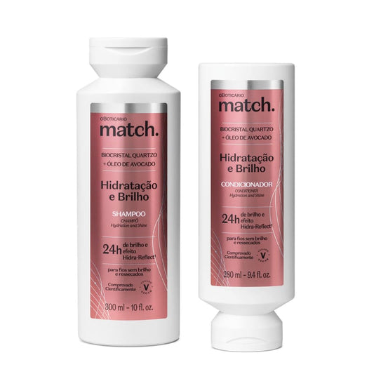 Shampoo e condicionador - Match Hidratação e Brilho