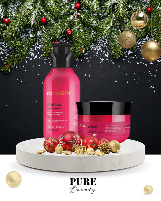Coffret Presente Loção e Esfoliante Corporal Ameixa