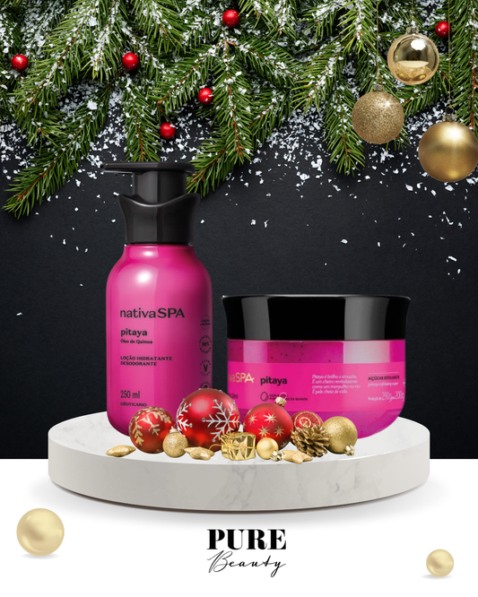 Coffret Presente Loção e Esfoliante Corporal  Pitaya