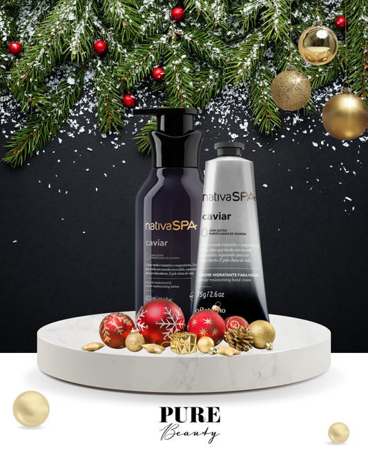 Kit Presente Loção Corporal e Creme de Mãos Caviar